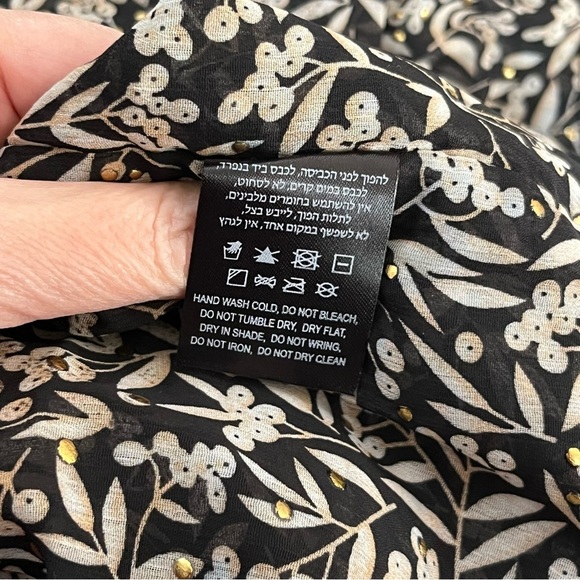 NWT Sabina Musayev Rima Pencil Skirt Woman’s Size Small Black White Ruching - Picture 4 of 8